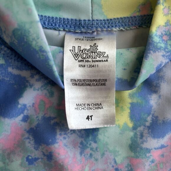 UV Skinz Girls Rash Guard Long Sleeve 4T Tropical Swim Beach UPF Outdoors Turtle - Picture 6 of 11